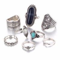 Geometric Boho Ring Set [8 Rings] [3 Variants]