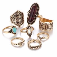 Geometric Boho Ring Set [8 Rings] [3 Variants]