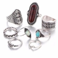 Geometric Boho Ring Set [8 Rings] [3 Variants]