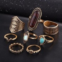 Geometric Boho Ring Set [8 Rings] [3 Variants]