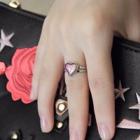 Adjustable Romantic Heart Mood Ring