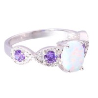 Pinfire Opal Wedding Ring