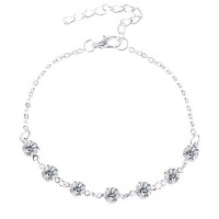 Classic Crystal Chain Anklet [2 Variants]