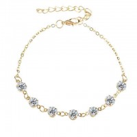 Classic Crystal Chain Anklet [2 Variants]