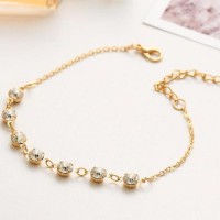 Classic Crystal Chain Anklet [2 Variants]