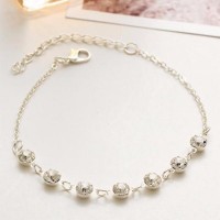 Classic Crystal Chain Anklet [2 Variants]