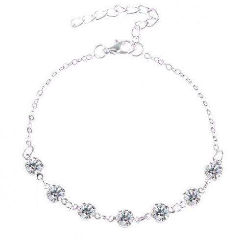 Classic Crystal Chain Anklet [2 Variants]