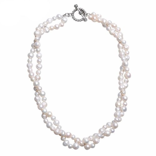 Twisted Pearl Layered Necklace