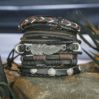 Braided Leather Stackable Bracelet [Place of 5] [8 Variations]