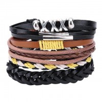Ultimate Leather Beaded Stack Bracelets [Set of 4] [14 Variants]