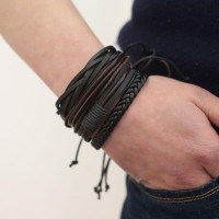 Ultimate Leather Beaded Stack Bracelets [Set of 4] [14 Variants]