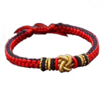 Chinese Hand Knitted Rope Lucky Knot Bracelet