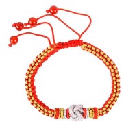 Couples Lucky Silver Knot Rope Bracelet