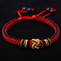 Couples Lucky Silver Knot Rope Bracelet