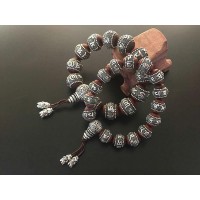 Antique Amulets Sandalwood Beads Bracelet