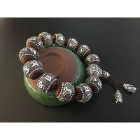 Antique Amulets Sandalwood Beads Bracelet