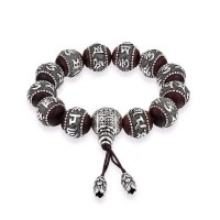 Antique Amulets Sandalwood Beads Bracelet