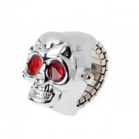 Classic Cool Skull Flip Quartz Watch Finger Ring [8 Variants]