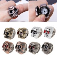 Classic Cool Skull Flip Quartz Watch Finger Ring [8 Variants]