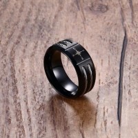 Stainless Steel Cable Titanium Band Ring