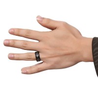 Stainless Steel Cable Titanium Band Ring