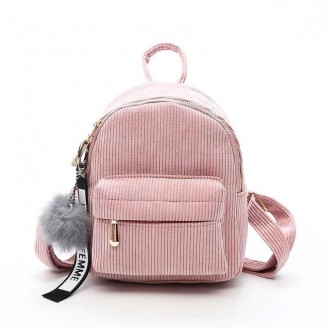 Cute Fashion Corduroy Mini Backpack [4 Variants]