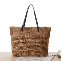 Casual Recycled-Straw Neutral Tote Bag [4 Variants]