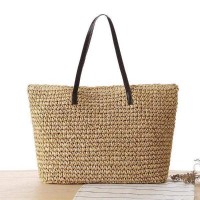 Casual Recycled-Straw Neutral Tote Bag [4 Variants]